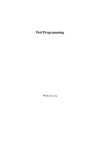 Perl Programming
