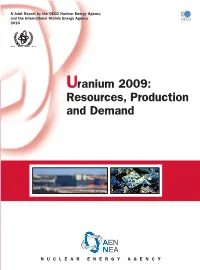 Uranium 2009: Resources, Production and Demand