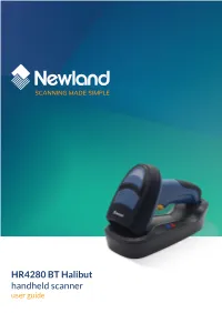 HR4280 BT Halibut Handheld Scanner User Guide