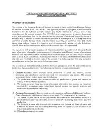 National Accounts Concepts and Definitions