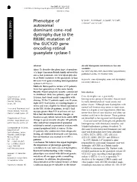 Phenotype of Autosomal Dominant Cone–Rod Dystrophy Due to the R838C Mutation of the GUCY2D Gene Encoding Retinal Guanylate
