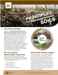 Principles for High Functioning Soils 2