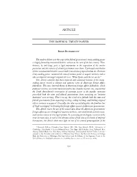 The Imperial Treaty Power