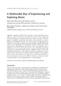 A Multimodal Way of Experiencing and Exploring Music