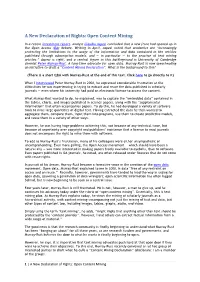 A New Declaration of Rights: Open Content Mining