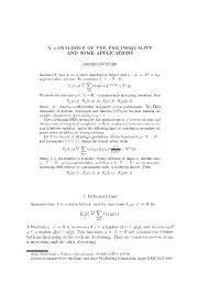 A Q-ANALOGUE of the FKG INEQUALITY and SOME APPLICATIONS