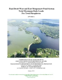 Final Draft West and East Monponsett Pond System Total Maximum Daily Loads for Total Phosphorus