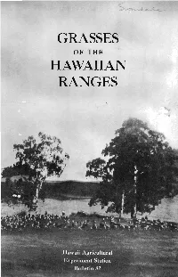 Grasses of the Hawaiian Ranges