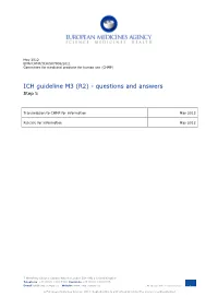 ICH Guideline M3 (R2) - Questions and Answers Step 5