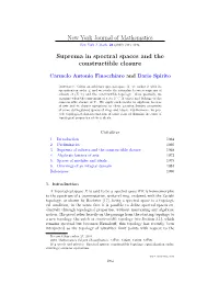 New York Journal of Mathematics Suprema in Spectral Spaces and The