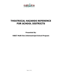 Theatrical Hazards Reference for School Districts