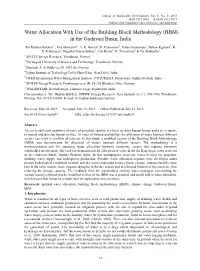 Water Allocation with Use of the Building Block Methodology (BBM) in the Godavari Basin, India