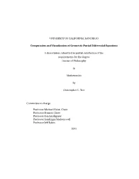 Computation and Visualization of Geometric Partial Differential Equations
