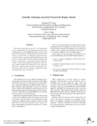 Formally Analysing a Security Protocol for Replay Attacks