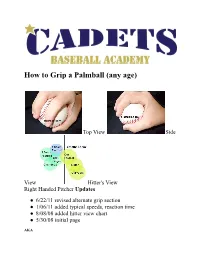 How to Grip a Palm Ball Change Up.Docx