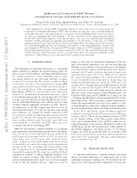 Indicators of Conformal Field Theory: Entanglement Entropy and Multiple
