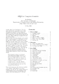 LATEX for Computer Scientists