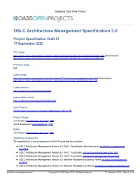 OSLC Architecture Management Specification 3.0 Project Specification Draft 01 17 September 2020