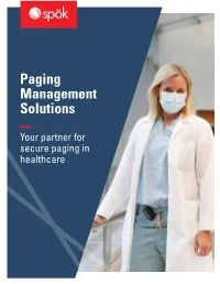 Paging Management Solutions