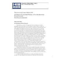Television in the Cinema Before 1939: an International Annotated Database, with an Introduction by Richard Koszarski