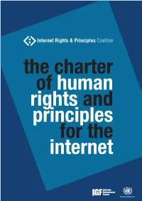 The Charter of Human Rights and Principles for the Internet Table of Contents Introduction 1
