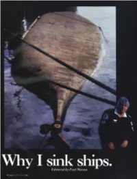 Why I Sink Ships. Editorial by Paul Watson
