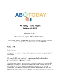 AB Today – Daily Report February 8, 2019