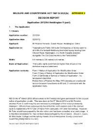 APPENDIX 2 DECISION REPORT Application 2012/04 Heddington 5