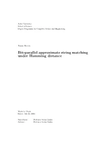 Bit-Parallel Approximate String Matching Under Hamming Distance