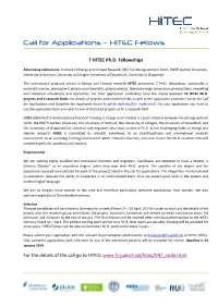 Call for Applications – HITEC Fellows