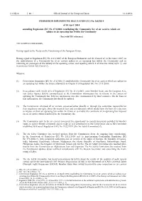 COMMISSION IMPLEMENTING REGULATION (EU) No 368/•2014