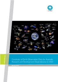 Continuity of Earth Observation Data for Australia: Research and Development Dependencies to 2020