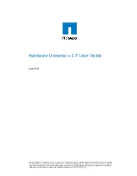 Hardware Universe V 4.7 User Guide
