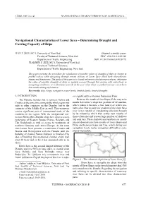 Navigational Characteristics of Lower Sava – Determining Draught and Carring Capacity of Ships
