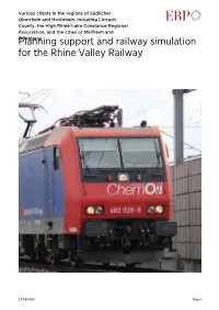 Planning Support and Railway Simulation for the Rhine Valley Railway
