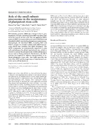 Role of the Small Subunit Processome in the Maintenance of Pluripotent Stem Cells