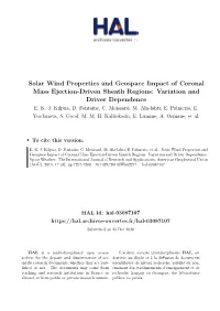 Solar Wind Properties and Geospace Impact of Coronal Mass Ejection-Driven Sheath Regions: Variation and Driver Dependence E