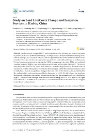 Study on Land Use/Cover Change and Ecosystem Services in Harbin, China