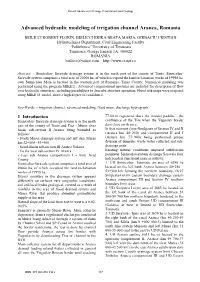 Advanced Hydraulic Modeling of Irrigation Channel Aranca, Romania
