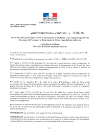 Arrêté Cadre Secheresse 2017