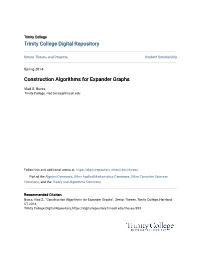 Construction Algorithms for Expander Graphs