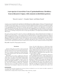 Cyprinodontiformes: Rivulidae) from Northeastern Uruguay, with Comments on Distribution Patterns