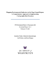 Mapping Environmental Indicators in the Puget Sound Region: a Comprehensive Approach to Implementing Cartographic Best Practices