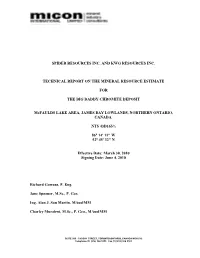 Spider Resources Inc. and Kwg Resources Inc