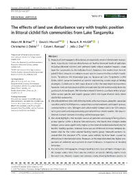 The Effects of Land Use Disturbance Vary with Trophic Position in Littoral Cichlid Fish Communities from Lake Tanganyika