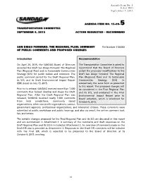 THE REGIONAL PLAN: SUMMARY File Number 3102000 of PUBLIC COMMENTS and PROPOSED CHANGES