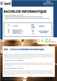 Bachelor Informatique