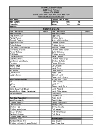 Catering Menu Item Description Select Item Description Select Veg-Appetizer Non-Veg