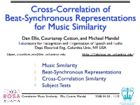 Cross-Correlation of Beat-Synchronous Representations
