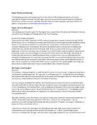 Pippin Themes and Meaning the Following Questions and Answers